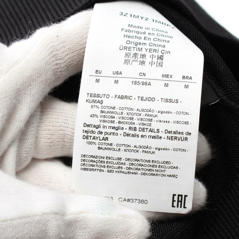 【日本直送】 EMPORIO ARMANI 安普里奧 阿瑪尼 針織 全體人員 脖子 棉布 黑色的 標識-3