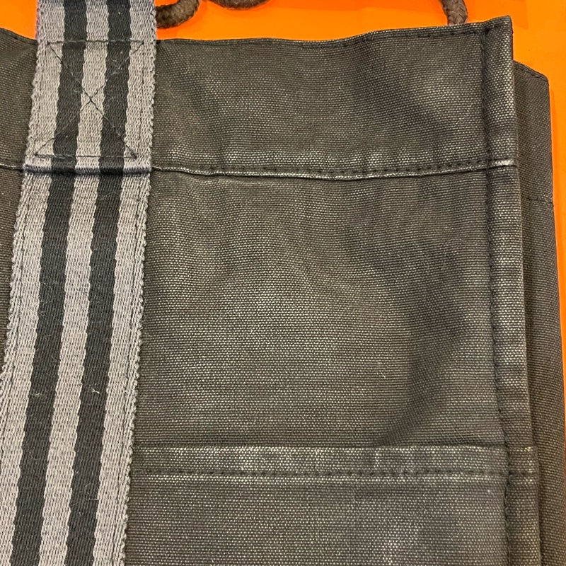 現貨2手愛馬仕Hermes 大號帆布包(黑色底)-7