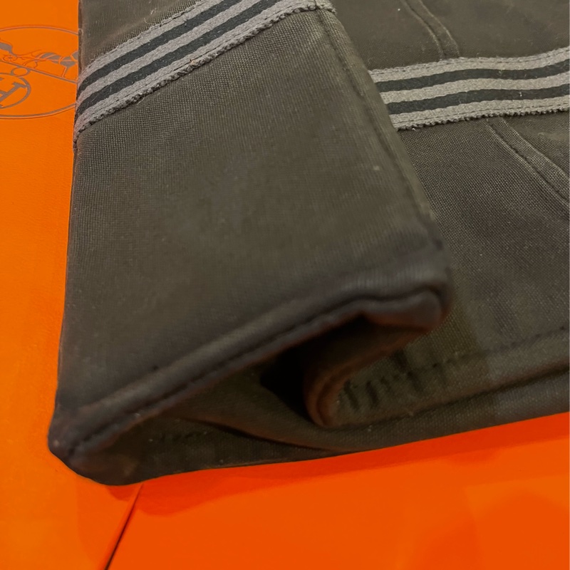 現貨2手愛馬仕Hermes 大號帆布包(黑色底)-25