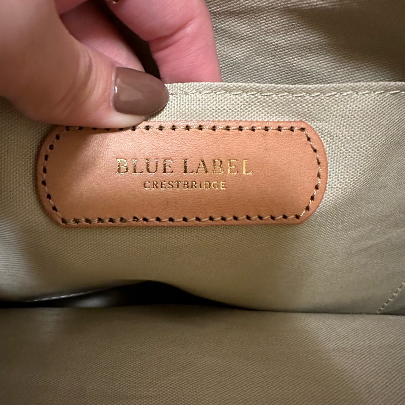 全新轉售 日本專櫃購入｜Burberry Blue Label 學院風 百搭奶茶色 斜背肩背包 手拿包-7