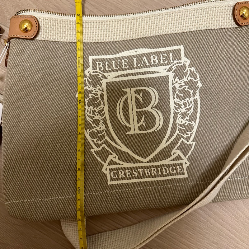 全新轉售 日本專櫃購入｜Burberry Blue Label 學院風 百搭奶茶色 斜背肩背包 手拿包-8