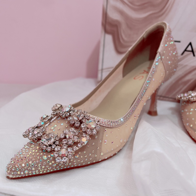 TAS 5號 香檳金裸色跟鞋/婚鞋-6