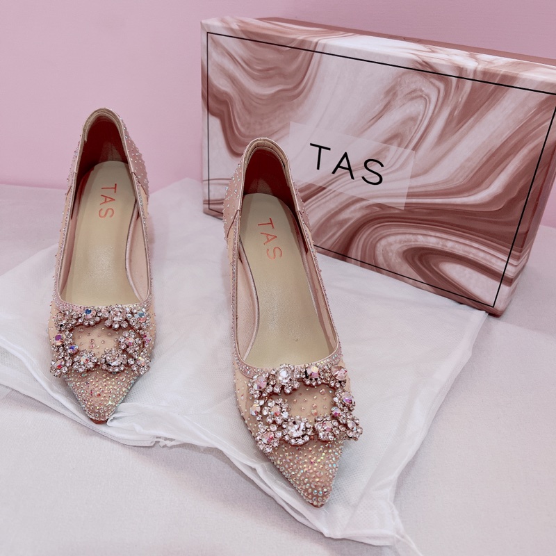 TAS 5號 香檳金裸色跟鞋/婚鞋-7