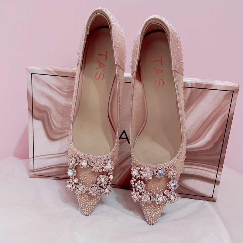 TAS 5號 香檳金裸色跟鞋/婚鞋-9