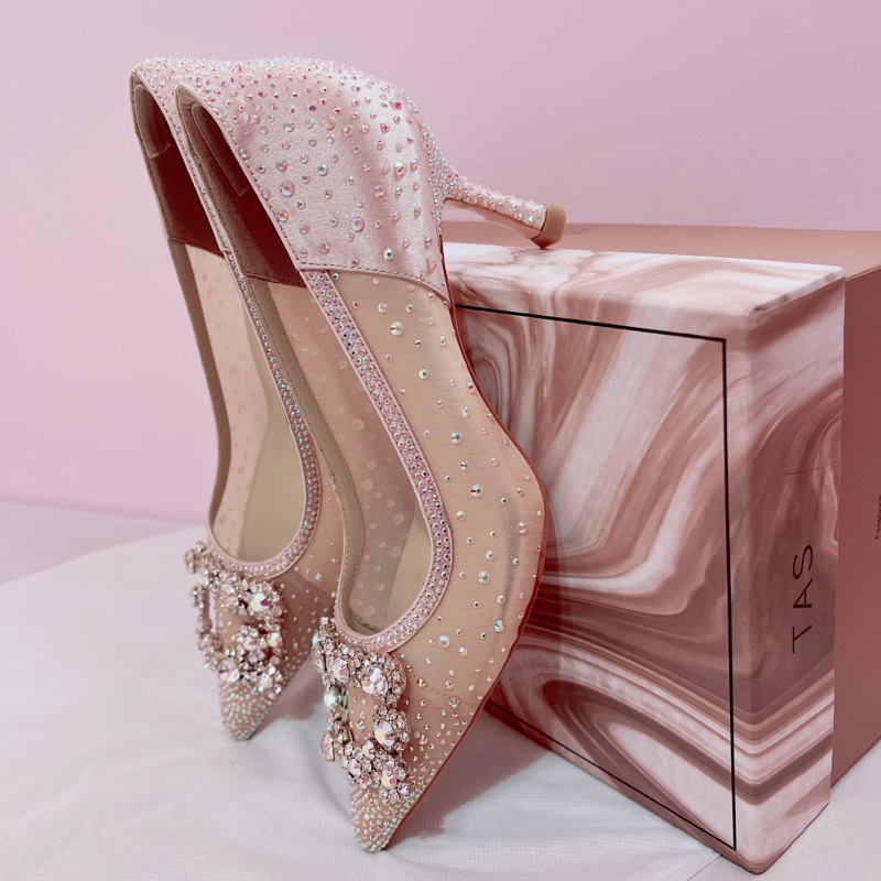 TAS 5號 香檳金裸色跟鞋/婚鞋-10