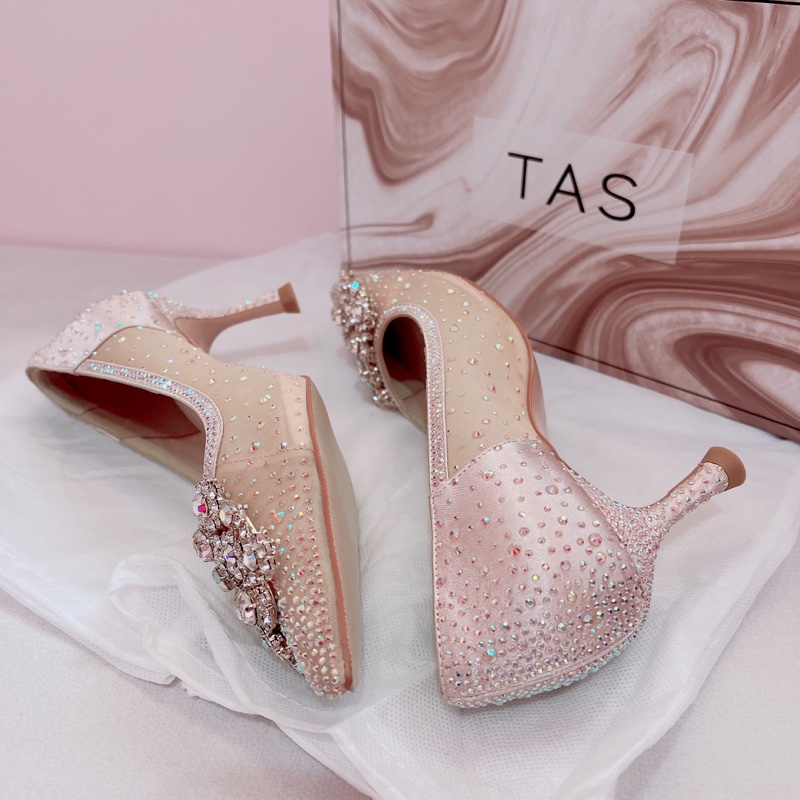 TAS 5號 香檳金裸色跟鞋/婚鞋-12