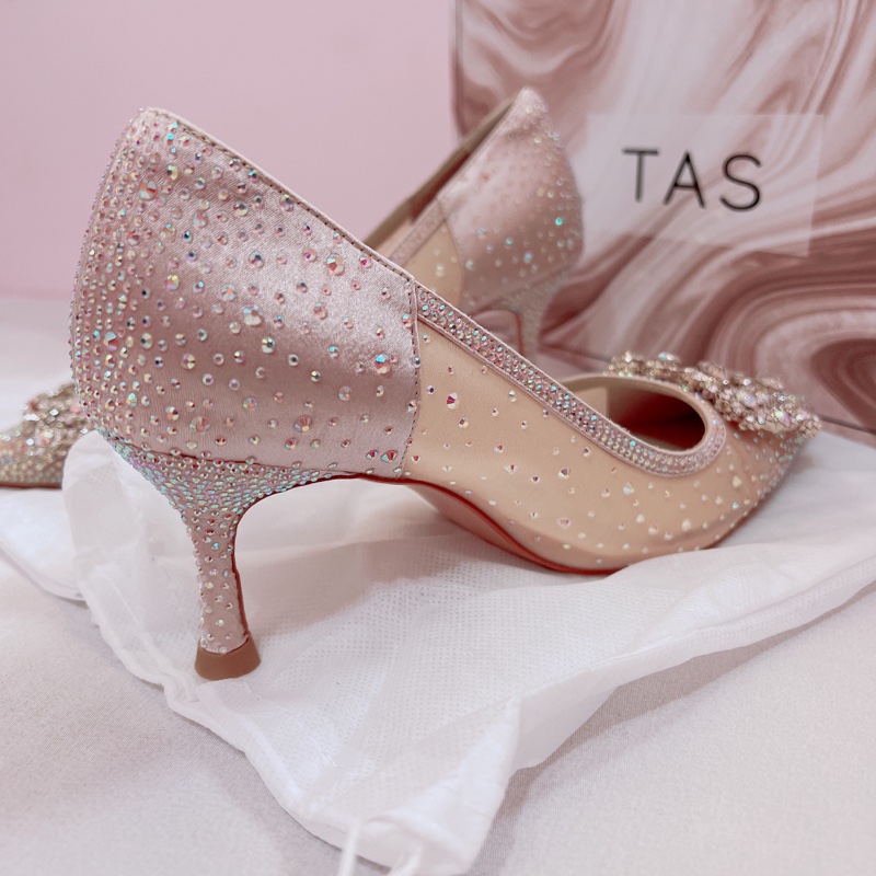 TAS 5號 香檳金裸色跟鞋/婚鞋-13