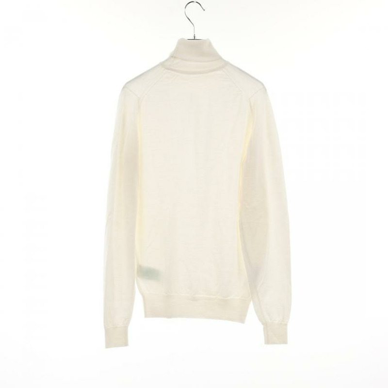 【日本直送】 JOHN SMEDLEY 約翰 斯梅德利 針織 高領毛衣 羊毛 離開 白色的-1