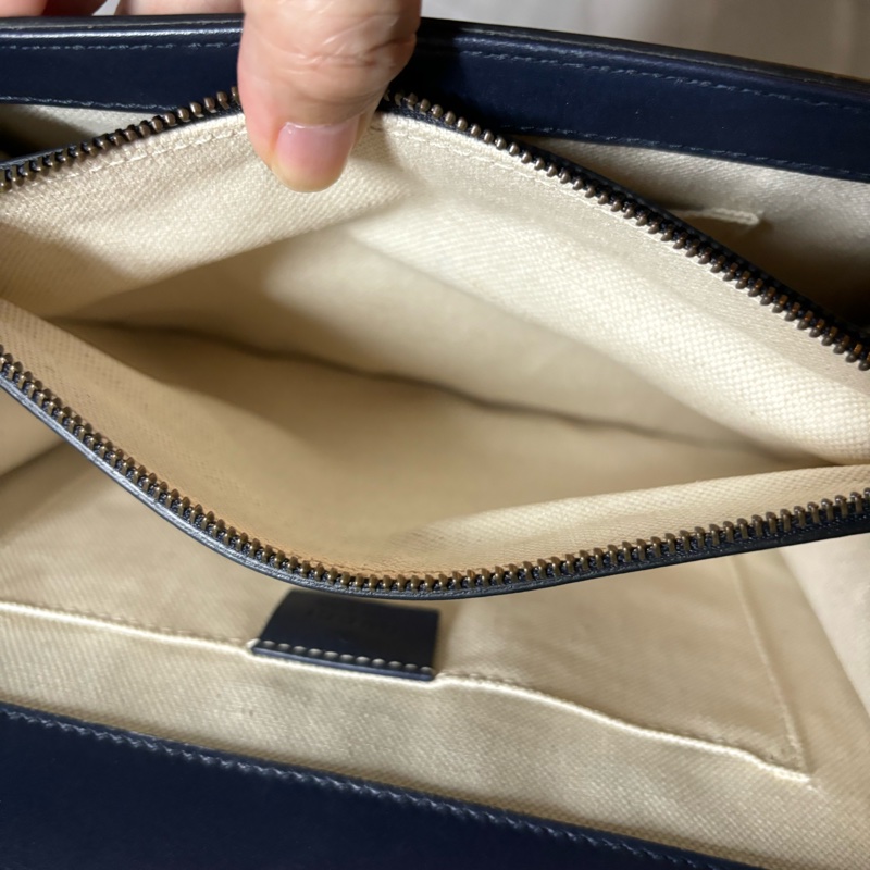 Gucci酒神竹節拼色手提肩背包-15