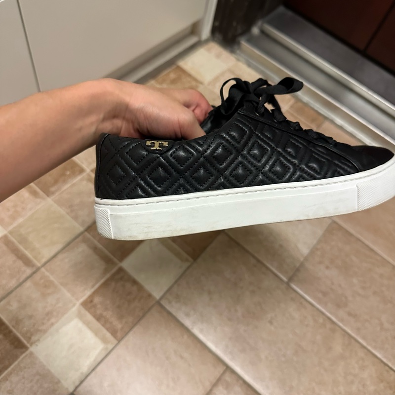 9成新轉售 專櫃購入｜Tory Burch 真皮緞帶🎀蝴蝶結 球鞋-5