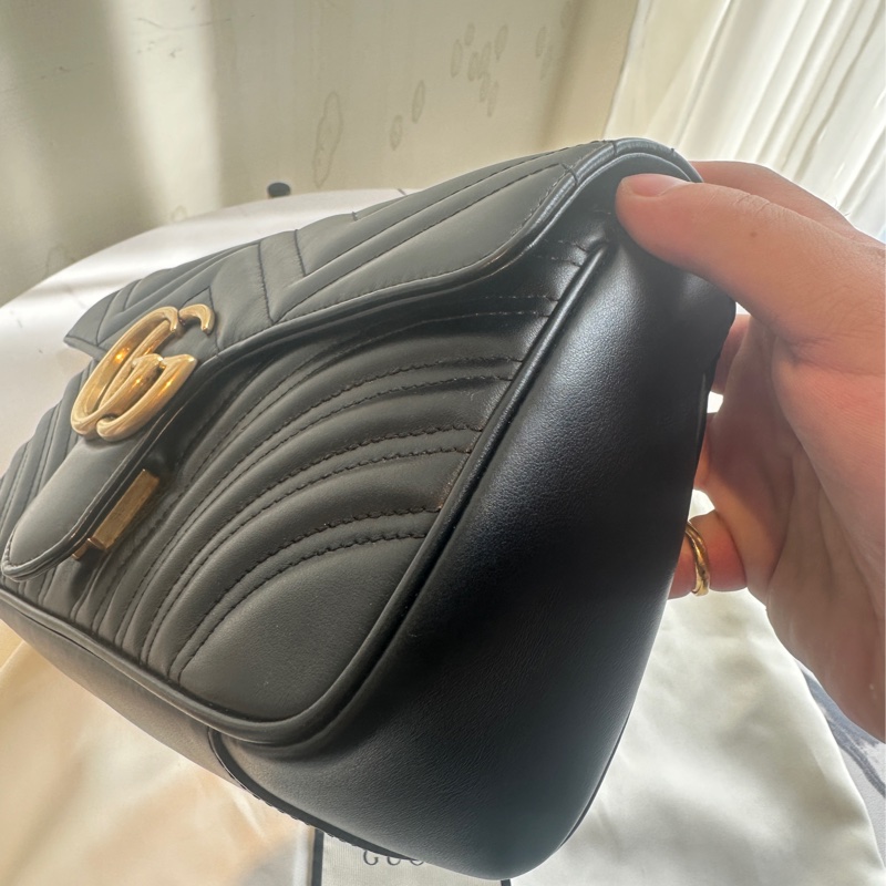 Gucci 黑marmont 鏈包26-3