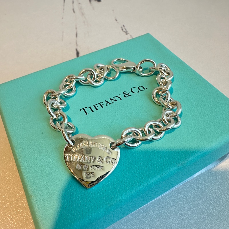 TIFFANY 純銀愛心手鍊-0