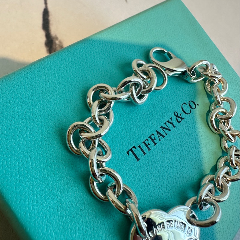 TIFFANY 純銀愛心手鍊-3