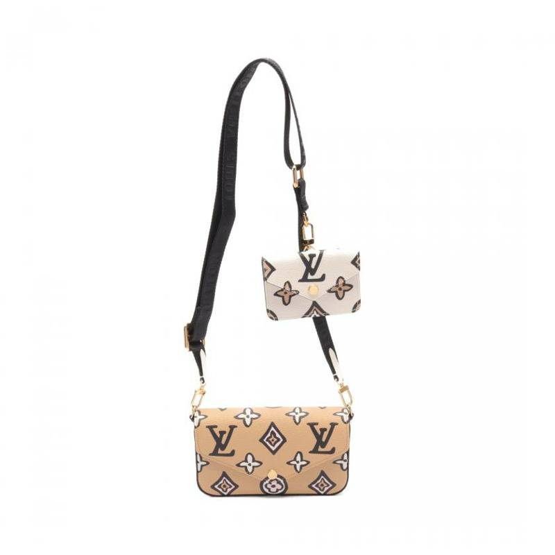 【日本直送】 LOUIS VUITTON LOUIS VUITTON Multi Pochette Felicie Wild at Heart 真皮肩包 米色 多彩色-0