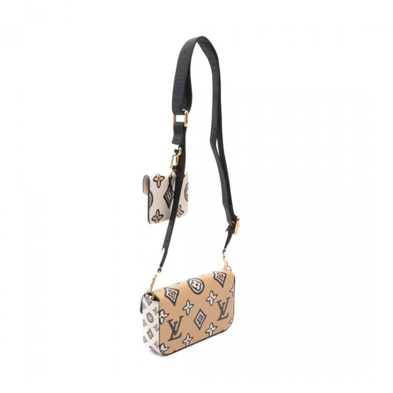 【日本直送】 LOUIS VUITTON LOUIS VUITTON Multi Pochette Felicie Wild at Heart 真皮肩包 米色 多彩色-1