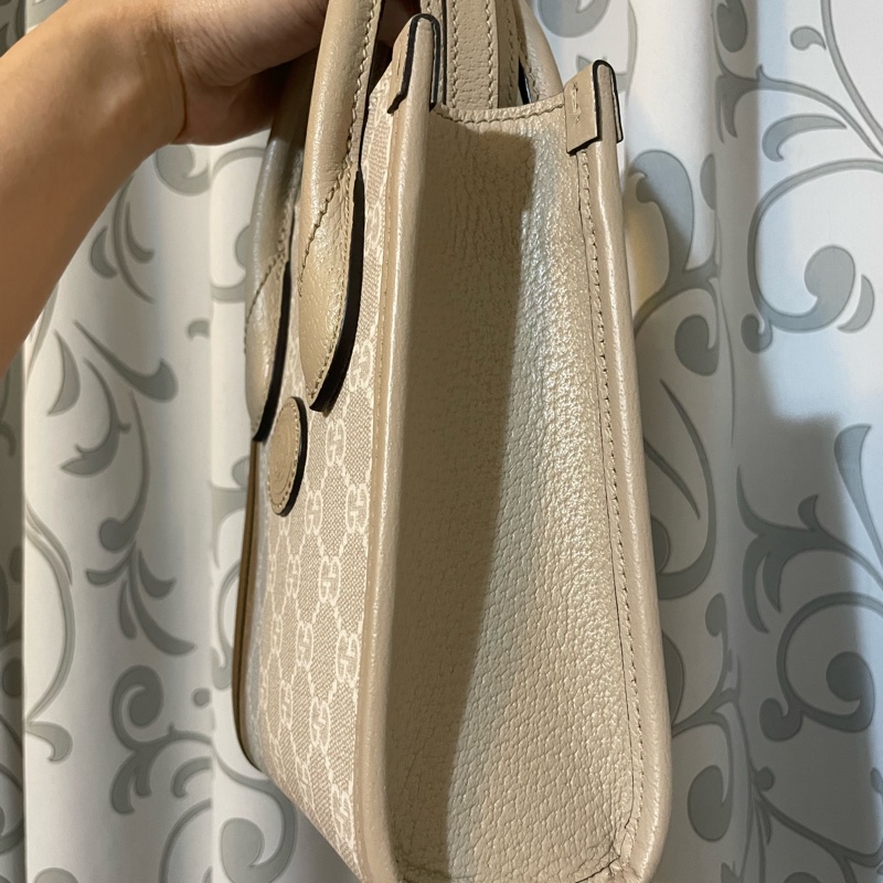 Gucci白色 Interlocking G 迷你 琴譜包*9成新-2