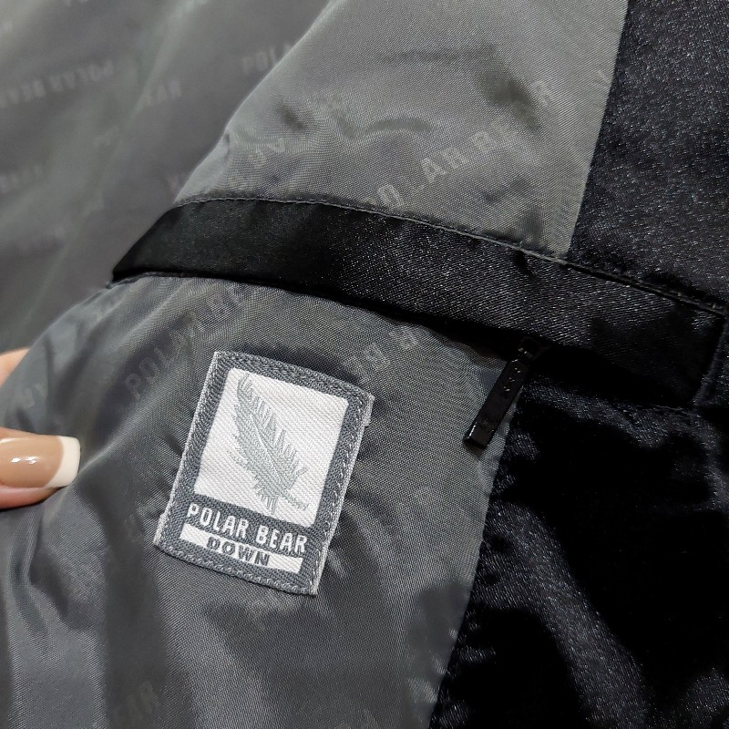 POLAR BEAR 專櫃 北極熊 羽絨連帽菱格紋背心-2