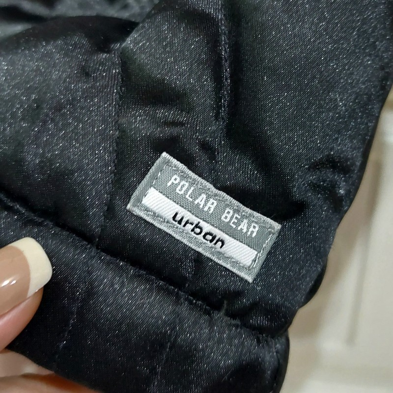 POLAR BEAR 專櫃 北極熊 羽絨連帽菱格紋背心-3