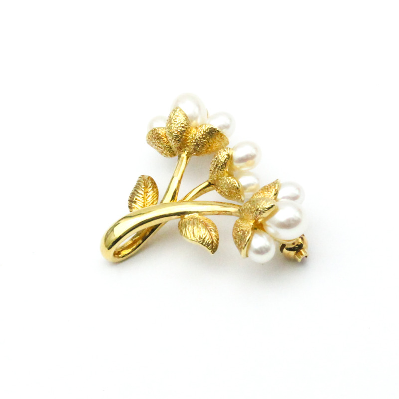 【日本直送】Mikimoto 珍珠胸針 黃金 (18K) 珍珠胸針 黃金-0