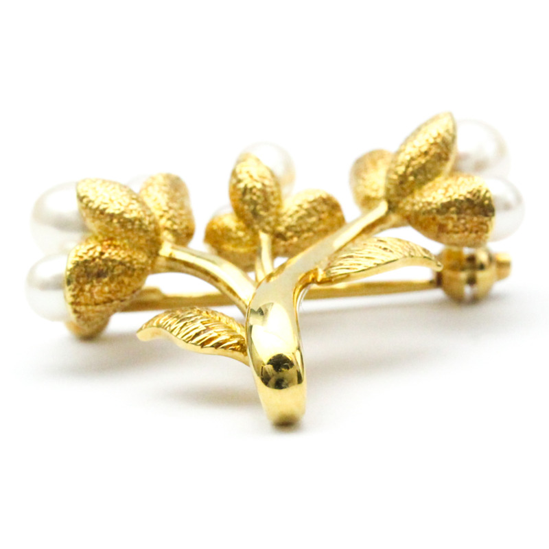 【日本直送】Mikimoto 珍珠胸針 黃金 (18K) 珍珠胸針 黃金-5