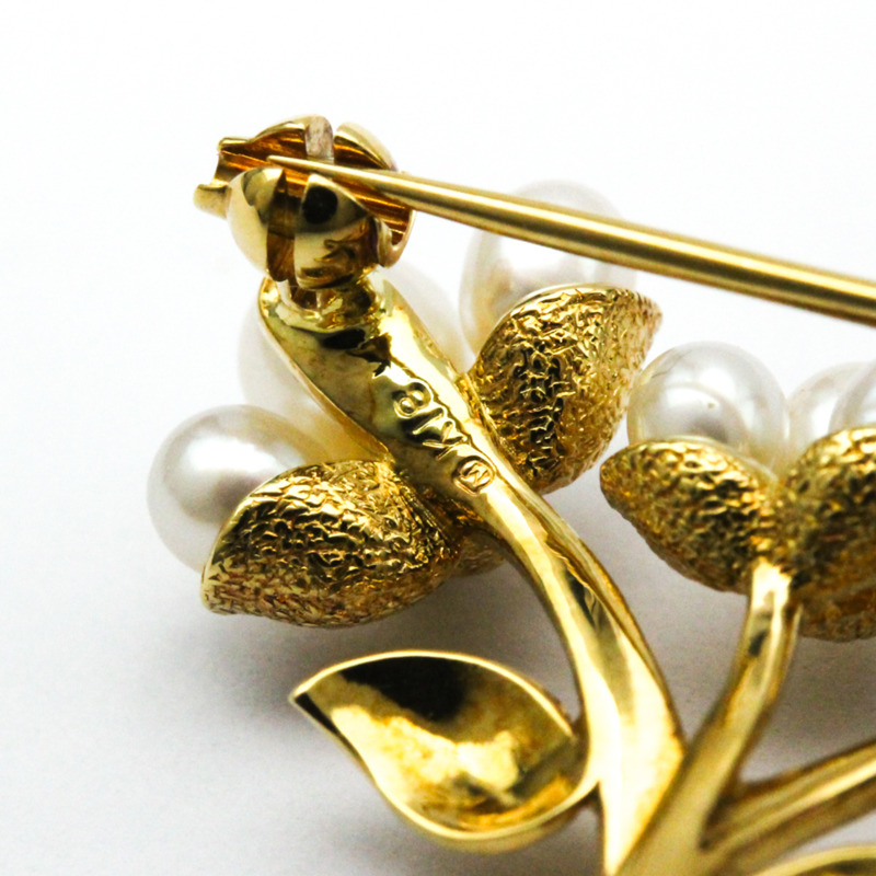 【日本直送】Mikimoto 珍珠胸針 黃金 (18K) 珍珠胸針 黃金-6