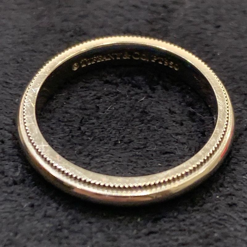 蒂芬妮Tiffany&co Milgrain鉑金紋邊戒指-2