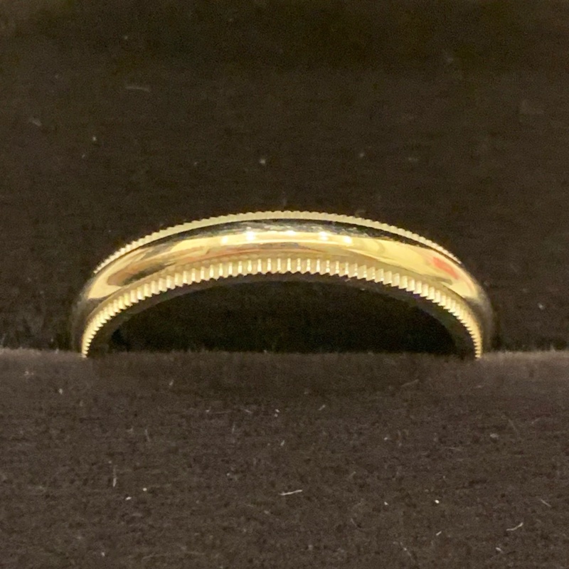 蒂芬妮Tiffany&co Milgrain鉑金紋邊戒指-3