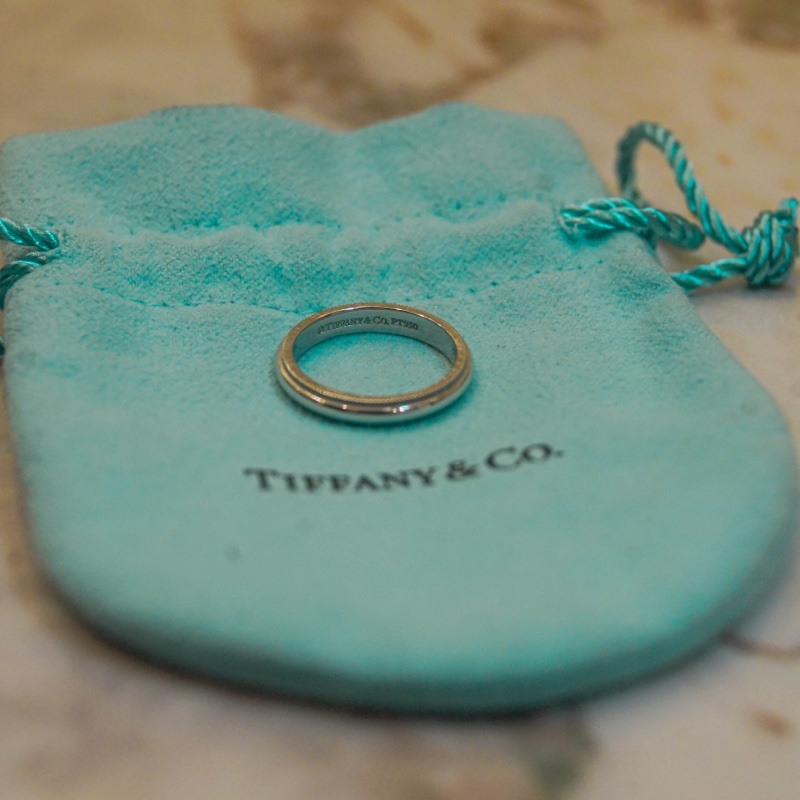 蒂芬妮Tiffany&co Milgrain鉑金紋邊戒指-4