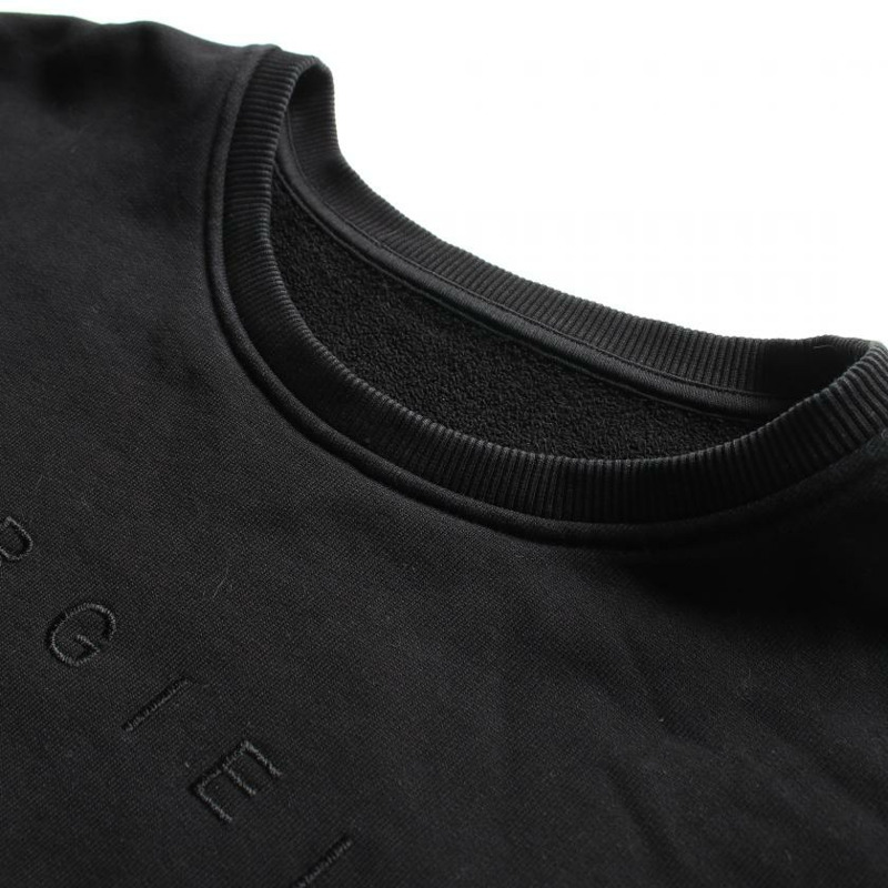 【日本直送】 MM6 MAISON MARGIELA MM6 梅森 馬吉拉 T恤 全體人員 脖子 標識 刺繡 棉布 黑色的 邊 狹縫-5