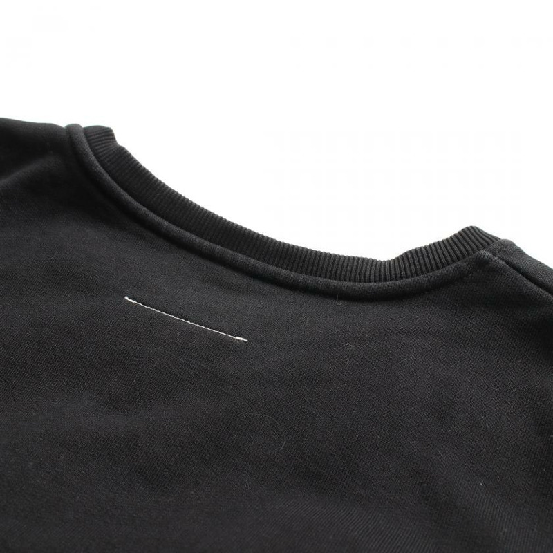 【日本直送】 MM6 MAISON MARGIELA MM6 梅森 馬吉拉 T恤 全體人員 脖子 標識 刺繡 棉布 黑色的 邊 狹縫-8