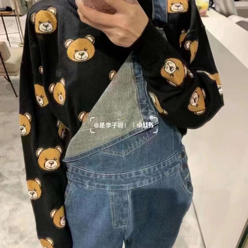 MOSCHINO 小熊毛衣 S 寬鬆版  非常新-0