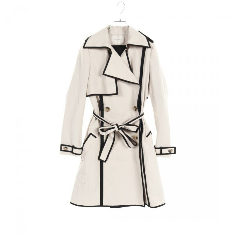 【日本直送】 LANVIN 浪凡 溝 外套 淺褐色的 黑色的-0