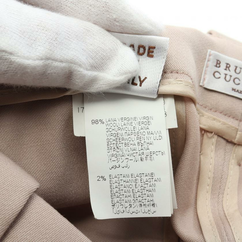 【日本直送】 BRUNELLO CUCINELLI 布魯內羅 庫奇內利 休閒褲 褲子 羊毛 光 粉紅色的-3