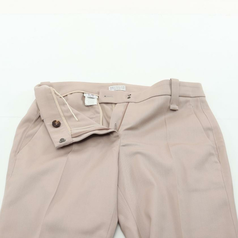 【日本直送】 BRUNELLO CUCINELLI 布魯內羅 庫奇內利 休閒褲 褲子 羊毛 光 粉紅色的-4