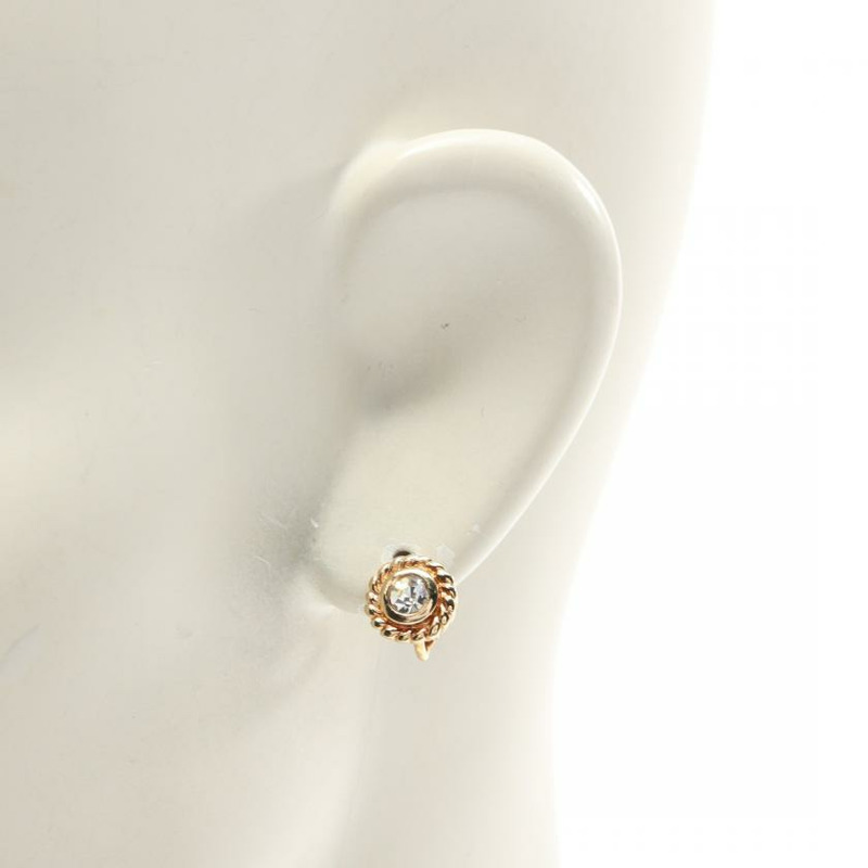 【日本直送】 Christian Dior 基督教 迪奧 耳環 全科醫生 水鑽 金子 清除-3