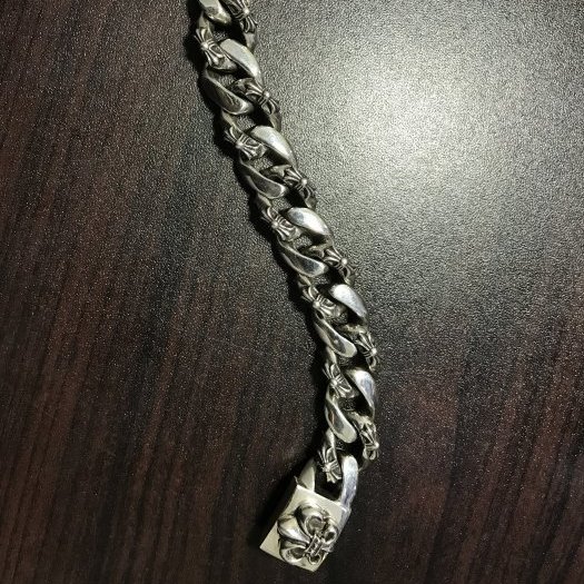 Chrome Hearts 克羅心 經典鳶尾花925純銀手鍊-0