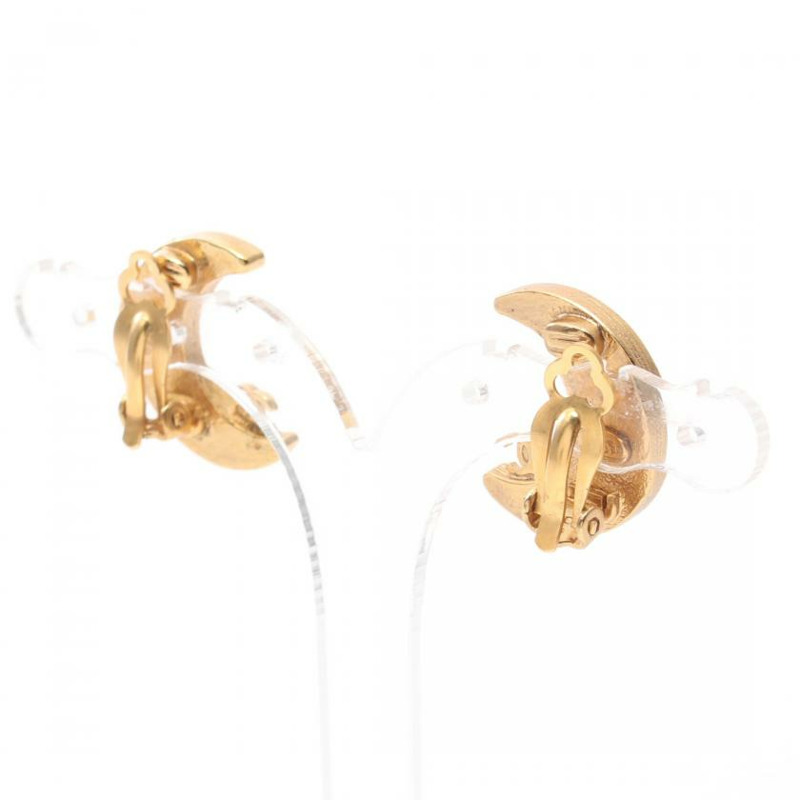 【日本直送】 CHANEL 香奈兒 可可 標記 月亮 耳環 全科醫生 水鑽 金子 01P-1