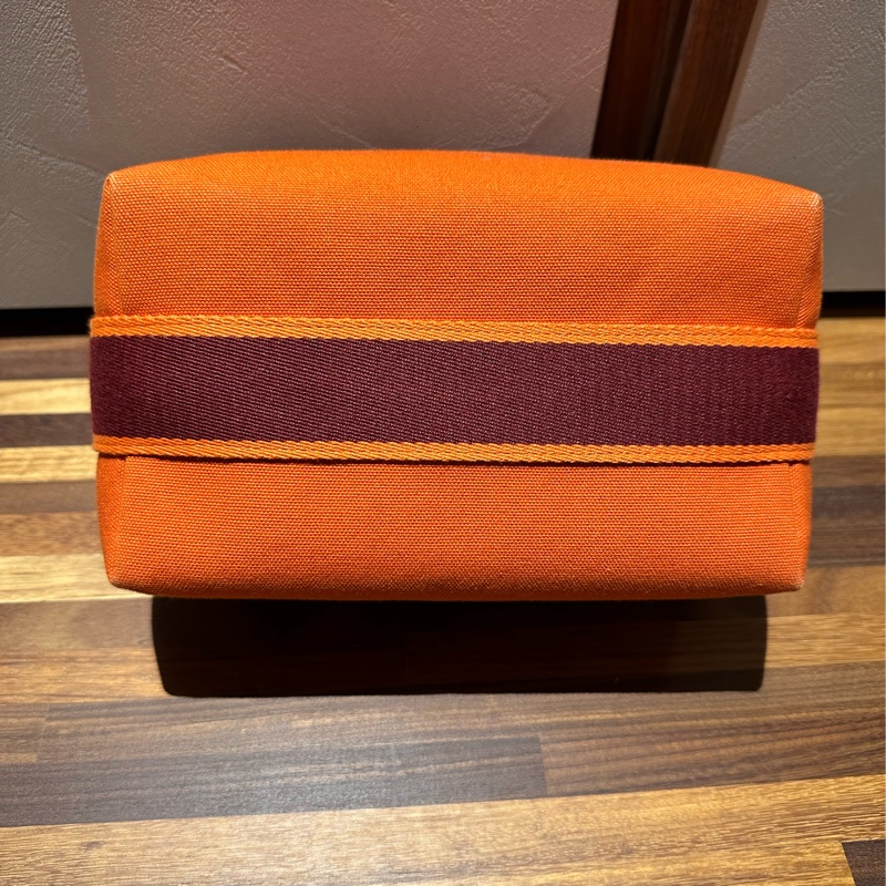 降價！保證正品 義大利購入 HERMES 愛馬仕橘 便當袋 飯盒包-12