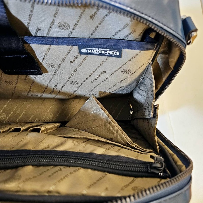 近全新【Master-Piece MSPC】真皮 小牛皮 公事包 電腦包 手提包 側背包 日本製-4