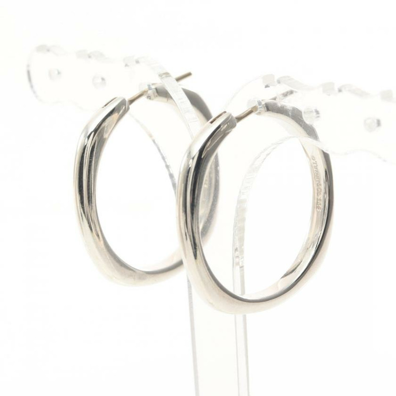 【日本直送】 TIFFANY & Co. 蒂芙尼 & 公司。 軟墊 箍 耳環 SV925 銀-0