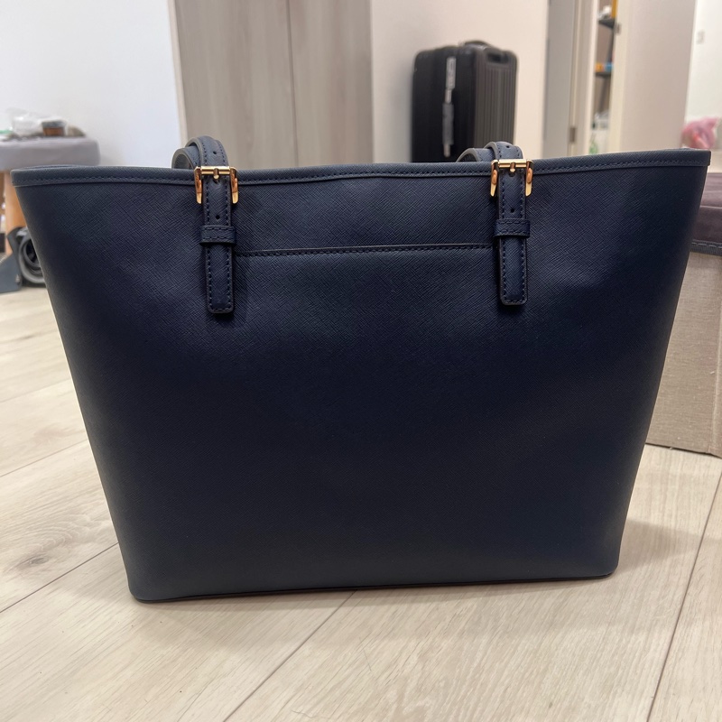 深藍色MK托特包-7