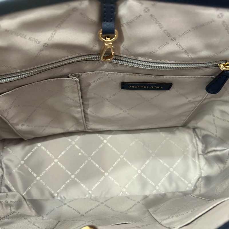 深藍色MK托特包-10