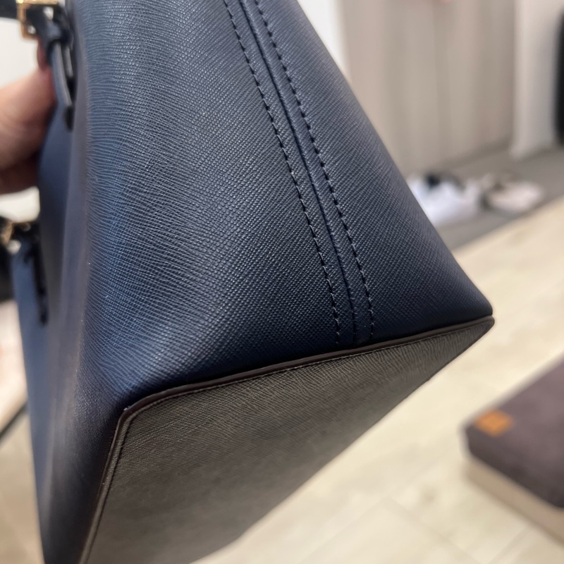 深藍色MK托特包-12