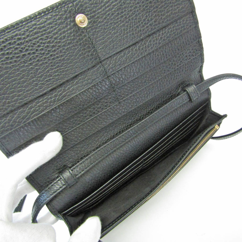 【日本直送】Gucci Gucci Swing 368231 女士皮革鏈/肩皮夾 黑色-2