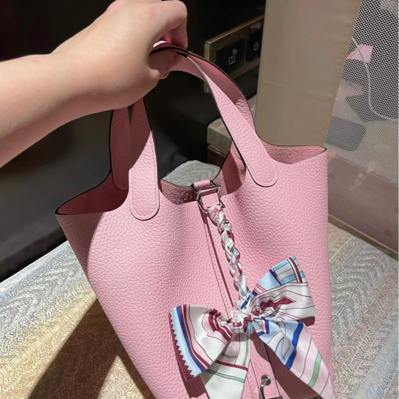 Hermes picotin 18 櫻花粉 3Q 愛馬仕菜籃子-0