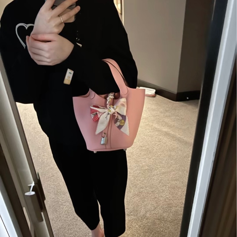 Hermes picotin 18 櫻花粉 3Q 愛馬仕菜籃子-1