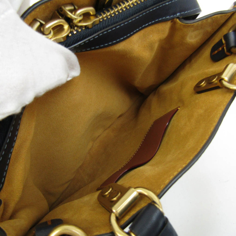 【日本直送】Coach DISNEY X Coach Rogue 25 公尺老鼠 C6166 女用皮革手提包，單肩包藍色，海軍藍，灰白色-9