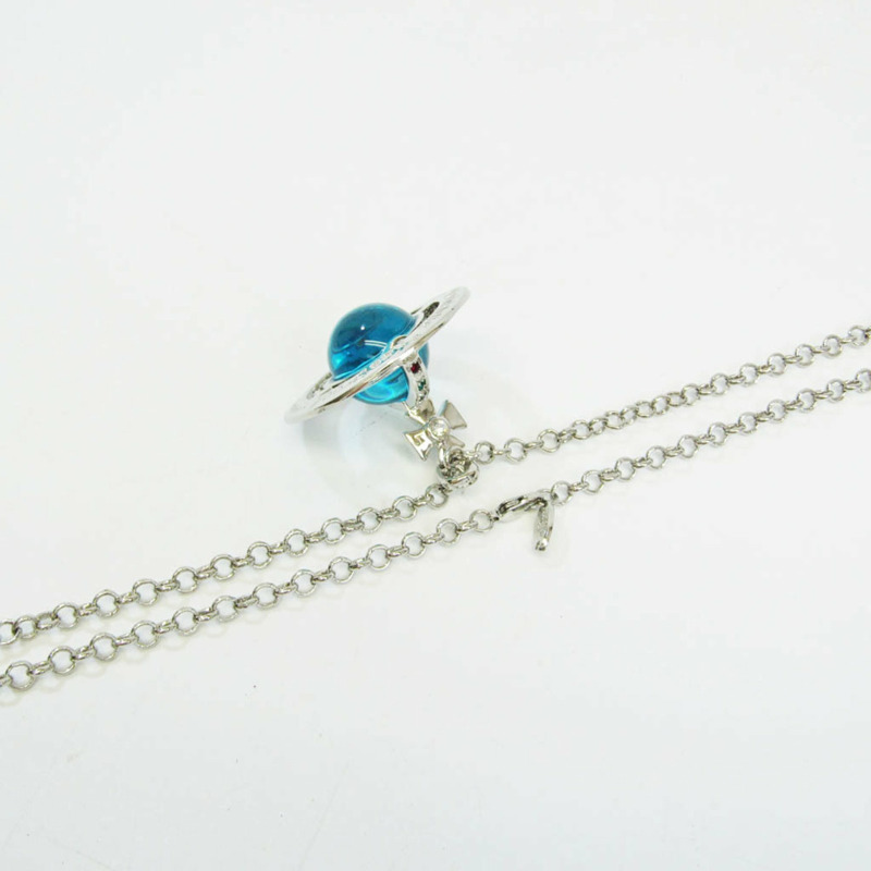 【日本直送】Vivienne Westwood 巨型圓球吊墜金屬、水鑽女用吊墜項鍊(藍色、銀色)-1