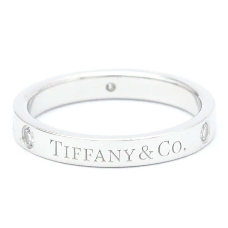 【日本直送】蒂芬妮扁平戒指 23776316 鉑金鑽石戒指 克拉/0.07-0