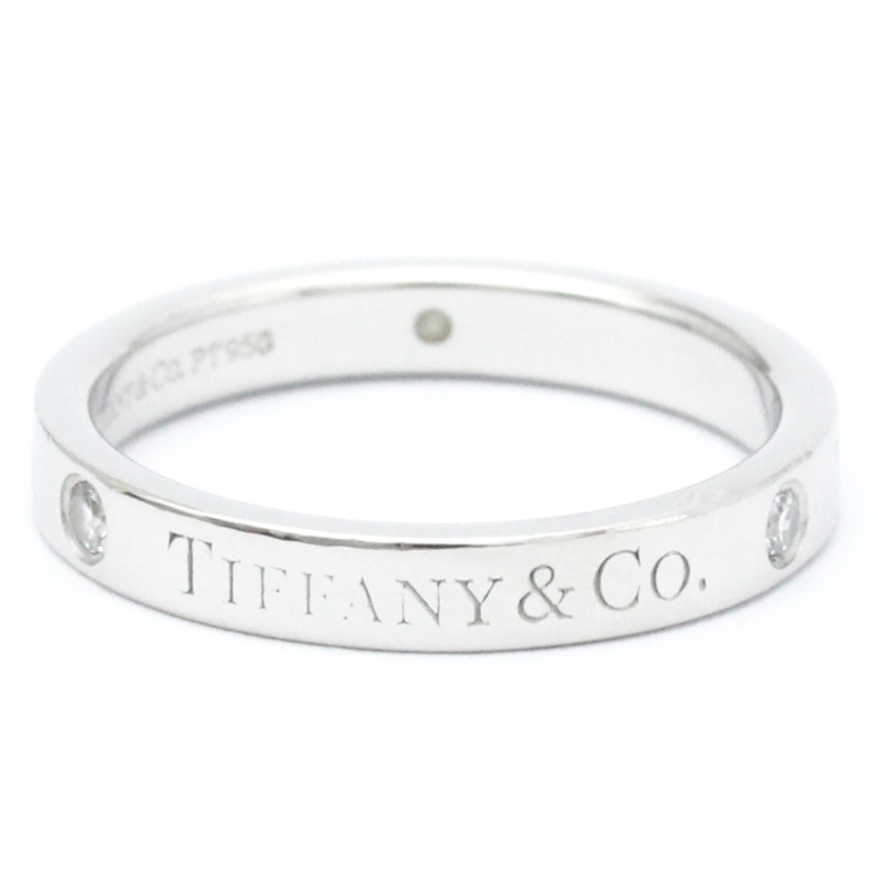 【日本直送】蒂芬妮扁平戒指 23776316 鉑金鑽石戒指 克拉/0.07-2